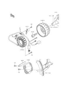 KLX250 ゼネレータ