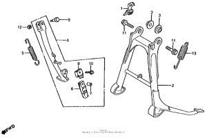 CB700SC Main stand + side stand
