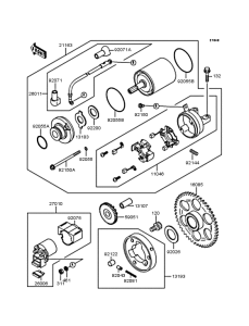 ZX400 Starter motor / starter clutch