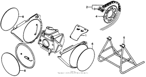 CR250 Number plate + chain