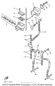 XJ900RK Главный тормозной цилиндр