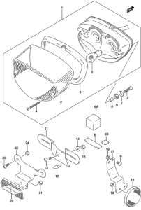 GS500 Задний комбинированный сигнал