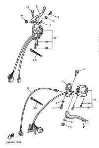 XV535SE Handle switch. lever