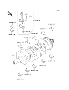 ZX600 Вал коленчатый