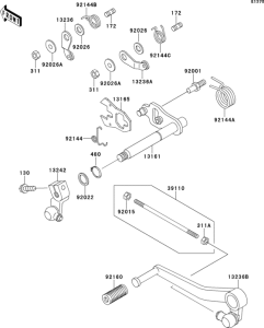 ZX1100 Механизм переключения передач