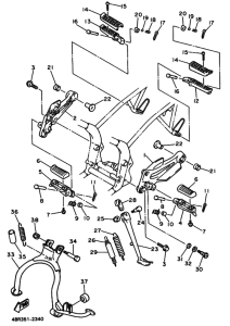 XJ600S ｽﾀﾝﾄﾞ.ﾌｰﾄﾚｽﾄ