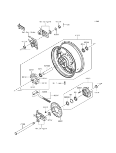 ZX1400 Задняя ступица колеса
