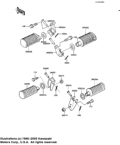 KZ1100 Подножки