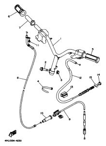 YA50R Steering handle. cable