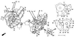 NTV650 Картер двигателя