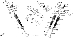 CB450 Распределительный вал и клапана