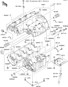 ZR750 Картер двигателя