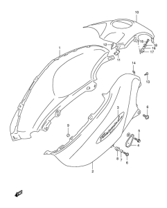 XF650 Крышка топливного бака