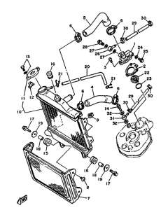 TZR125 Radiador . manguela