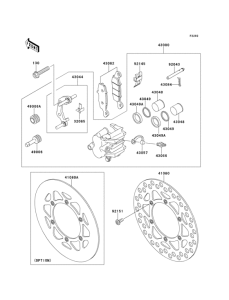 KX100 Передний тормоз