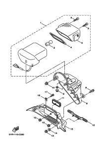 XC125V YJ125X Taillight unit ass`y