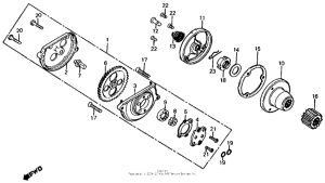 XL200R Oil pump + oil filter