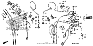 XR650L Handle lever + switch + cable