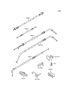 ZX1100 Тросы управления