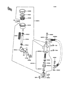 ZX400 Задний торм цилиндр
