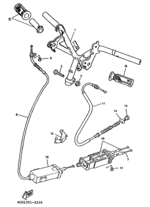 YE80 Steering handle. cable