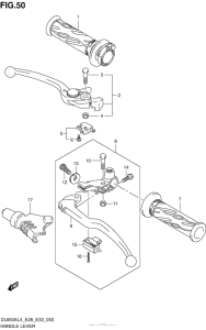DL650 (ABS) Рулевые переключатели