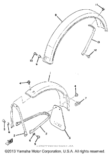 QT50K Front fender - rear fender