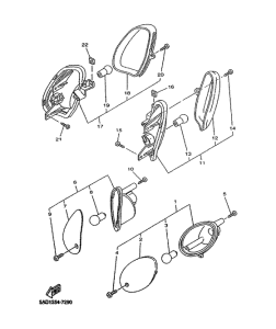 YN50R Поворотники