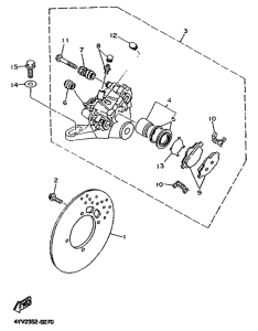 TZR50 Pinza freno trasero