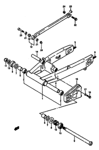GSX-R1100 Маятник задний