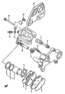 DR350 Задний суппорт