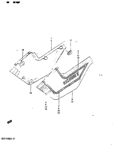 GSX1100 Обтекатель задний