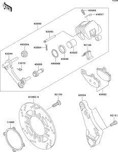 ZX600 Задний тормоз