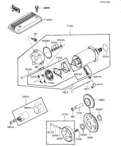 KZ1100 Starter motor / starter clutch
