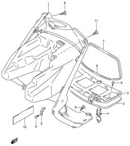 UE125 Багажник передний