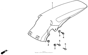 CR500R Заднее крыло