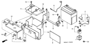 VT750C Аккумулятор