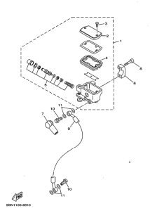 XVS650A Главный тормозной цилиндр