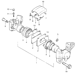GSX400 Задний суппорт