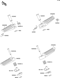 ZX400 Подножки