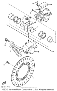FZR1000U Задний суппорт