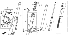 ST1300 Вилка передней оси