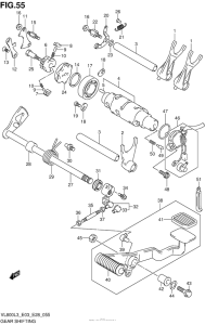 VL800 Механизм  переключения передач