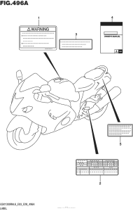 GSX1300R (ABS) Label (Gsx1300Ral6 E03)