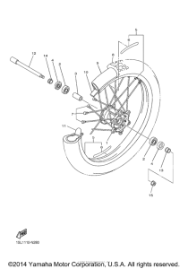 YZ250FEW Переднее колесо
