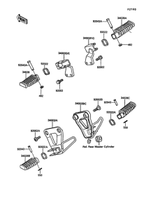 KL650 Подножки