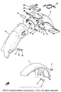 XS400-2E - 1978 Front fender - rear fender