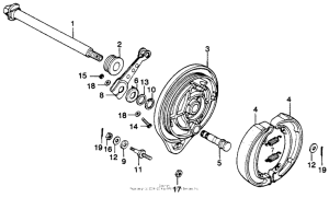 MR250 Задний тормоз