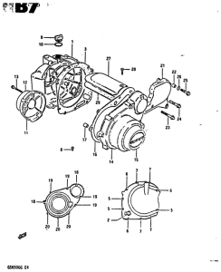 GS850 Crankcase cover ass`y  (v