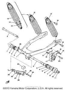 TT500D Подвеска задние амортизаторы